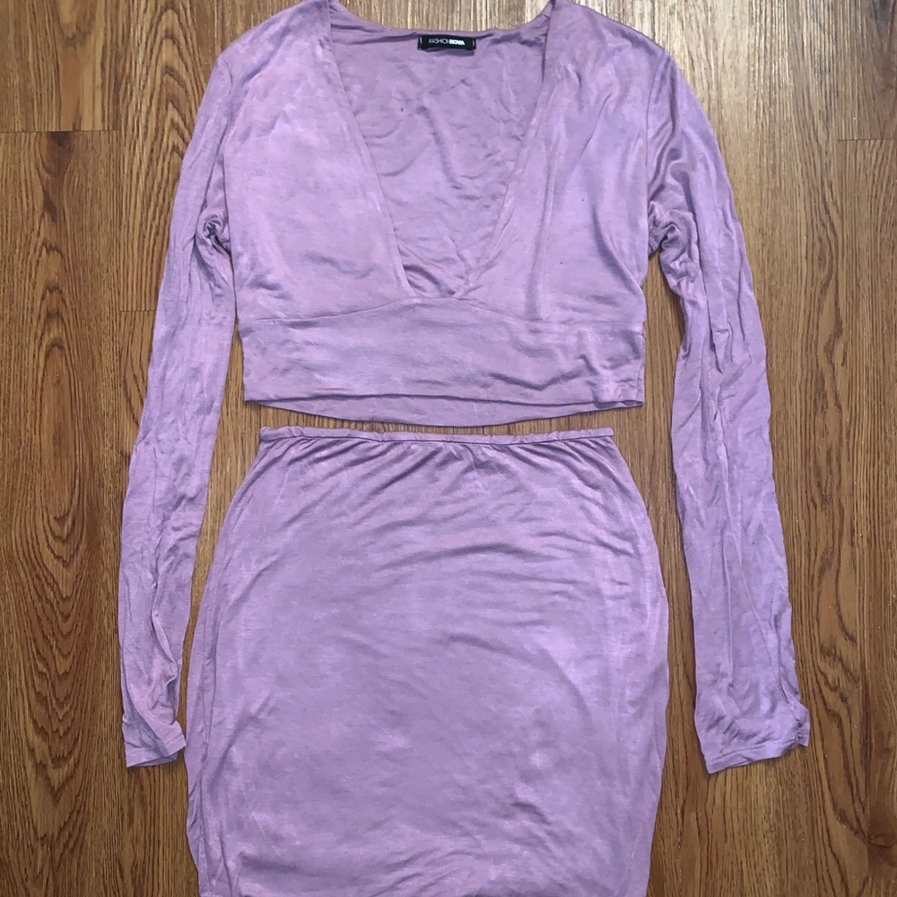 Fashion Nova 2 Piece Lavender Set